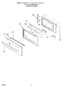 MICROWAVE DOOR, OPTIONAL Diagram and Parts List for KEMS307DBS2  KitchenAid Microwave Oven Combo
