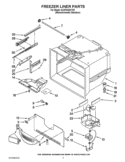 FREEZER LINER PARTS Diagram and Parts List for GX2FHDXVY07  Whirlpool Refrigerator
