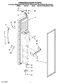 FREEZER DOOR PARTS Diagram and Parts List for ED5JHAXTS01  Whirlpool Refrigerator