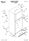 CABINET PARTS Diagram and Parts List for 8ET1FTKXKT05  Whirlpool Refrigerator