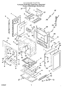 CHASSIS Diagram and Parts List for GS395LEGQ7  Whirlpool Range
