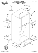 CABINET, LITERATURE Diagram and Parts List for ET1MTMXKQ02  Whirlpool Refrigerator