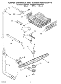 UPPER DISHRACK AND WATER FEED Diagram and Parts List for DU960PWKB1  Whirlpool Dishwasher