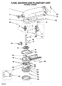 CASE, GEARING AND PLANETARY UNIT Diagram and Parts List for 4K5SSOB0  KitchenAid Mixer
