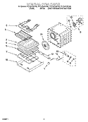 INTERNAL OVEN PARTS Diagram and Parts List for YKEBS208DB6  KitchenAid Wall Oven