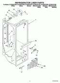 REFRIGERATOR LINER PARTS Diagram and Parts List for GC3SHAXVA00  Whirlpool Refrigerator