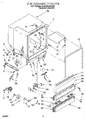 TUB ASSEMBLY Diagram and Parts List for DU940QWDZ2  Whirlpool Dishwasher