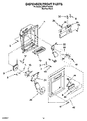 Part Location Diagram of WP2255432B Whirlpool Lever Water Dispenser