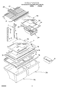 SHELF, OPTIONAL Diagram and Parts List for ET21PKXGW03  Whirlpool Refrigerator