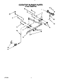 COOKTOP BURNER Diagram and Parts List for SM980PEYN0  Whirlpool Microwave Oven Combo