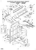 CONTROLS AND REAR PANEL Diagram and Parts List for LLR8245BW0  Whirlpool Washer