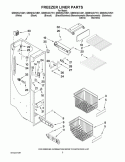 FREEZER LINER PARTS Diagram and Parts List for GS6NHAXVK01  Whirlpool Refrigerator