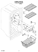 LINER PARTS Diagram and Parts List for EVL165NXRQ03  Whirlpool Refrigerator