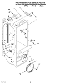 REFRIGERATOR LINER Diagram and Parts List for ED2CHQXKQ00  Whirlpool Refrigerator