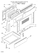 DOOR & DRAWER Diagram and Parts List for KGST300FWH2  KitchenAid Range