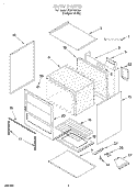 OVEN, LITERATURE Diagram and Parts List for FGP215EQ3  Roper Range