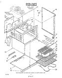 OVEN Diagram and Parts List for RF4400XLW2  Whirlpool Range