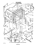 TUB, LITERATURE AND OPTIONAL Diagram and Parts List for DU7216XS5  Whirlpool Dishwasher
