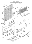 UNIT Diagram and Parts List for RT14HDYJW00  Roper Refrigerator
