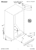 CABINET Diagram and Parts List for TVF15FREW01  Whirlpool Freezer
