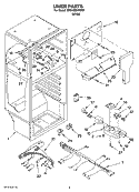 LINER PARTS Diagram and Parts List for MTB1852VRW01  Whirlpool Refrigerator