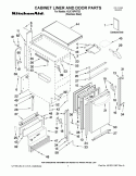 CABINET LINER AND DOOR PARTS Diagram and Parts List for KUIC18PNTS3  KitchenAid Ice Maker