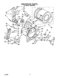 BULKHEAD Diagram and Parts List for LG8861XWQ0  Whirlpool Dryer