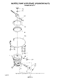 HEATER, PUMP, AND LOWER SPRAYARM Diagram and Parts List for DU8750XT0  Whirlpool Dishwasher