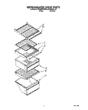 REFRIGERATOR SHELF Diagram and Parts List for RS22BRXAW00  Roper Refrigerator