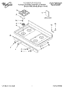 COOKTOP, LITERATURE Diagram and Parts List for SF197LEHZ7  Whirlpool Range