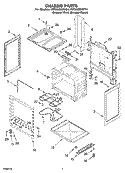 CHASSIS PARTS Diagram and Parts List for RF3020XKQ4  Whirlpool Range
