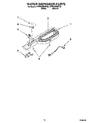 WATER DISPENSER PARTS, OPTIONAL PARTS Diagram and Parts List for KTRP22EMBT03  KitchenAid Refrigerator