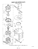 PUMP AND MOTOR Diagram and Parts List for DP8500XTN0  Whirlpool Dishwasher