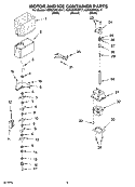 MOTOR AND ICE CONTAINER PARTS Diagram and Parts List for KSRG22FKBL17  KitchenAid Refrigerator