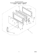 DOOR Diagram and Parts List for MH6150XHT0  Whirlpool Microwave