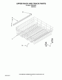 UPPER RACK AND TRACK PARTS Diagram and Parts List for IUD9750WS1  Whirlpool Dishwasher