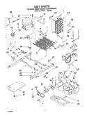 UNIT Diagram and Parts List for 3XED0FHQKQ00  Whirlpool Refrigerator