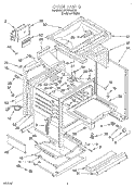 OVEN Diagram and Parts List for FGS385BQ3  Roper Range