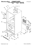CABINET PARTS Diagram and Parts List for KBRS19KTSS01  KitchenAid Refrigerator