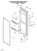 REFRIGERATOR DOOR PARTS Diagram and Parts List for 8ED0GTKXKQ02  Whirlpool Refrigerator