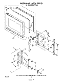 DOOR AND LATCH Diagram and Parts List for MW8200XL0  Whirlpool Microwave