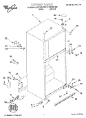 CABINET Diagram and Parts List for 2VET20NKJW01  Whirlpool Refrigerator