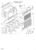 CABINET Diagram and Parts List for CA21WC00  Crosley Air Conditioner