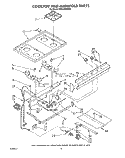 COOKTOP AND MANIFOLD, LIT/OPTIONAL Diagram and Parts List for SF0100SRW8  Whirlpool Range