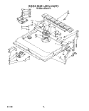 DOOR AND LATCH Diagram and Parts List for KUDM220T2  KitchenAid Dishwasher