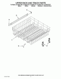 UPPER RACK AND TRACK PARTS Diagram and Parts List for DU1055XTVB7  Whirlpool Dishwasher