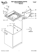TOP AND CABINET PARTS Diagram and Parts List for 6ALBR6245MW0  Whirlpool Washer