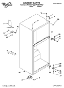 CABINET PARTS Diagram and Parts List for ET5WSEXKQ02  Whirlpool Refrigerator
