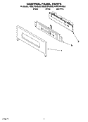 CONTROL PANEL PARTS Diagram and Parts List for KEBC276KBL03  KitchenAid Wall Oven