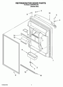 REFRIGERATOR DOOR PARTS Diagram and Parts List for 5GR2SHKXLS05  Whirlpool Refrigerator
